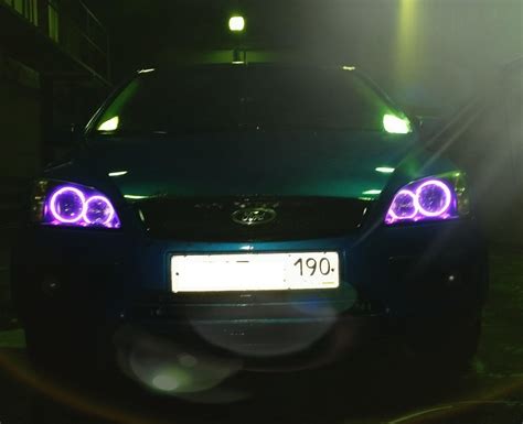Ford Focus 2 дорестайл. Светодиодные вставки в фары. Фото на авто ...