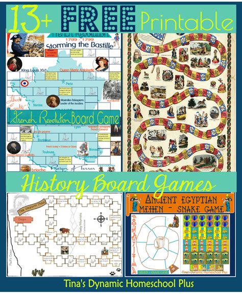 13 Free Printable History Board Games - Tina's Dynamic Homeschool Plus