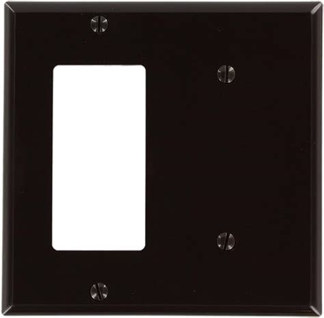 Leviton 80708 2 Gang 1 Blank 1 Decora Gfci Device Combination Wallplate Standard Size Brown