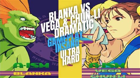 Street Fighter Alpha 3 Max Blanka Vs Vega Chun Li Dramatic Battle A