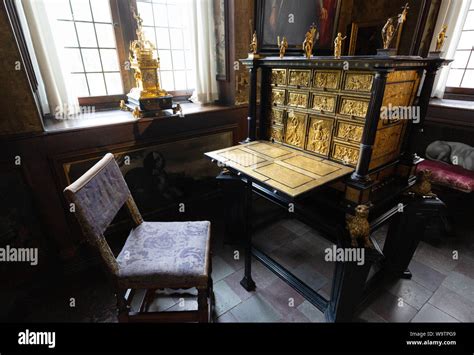 Rosenborg Slot interior - Christian IV's writing room; ground floor ...