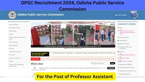 Opsc Recruitment 2024 Odisha Public Service Commission 102 Posts