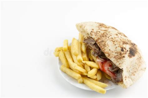 Alimentos Turcos Deliciosos Tradicionais No Espeto De Doner Imagem De