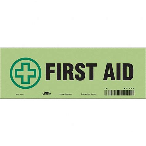 Glow Vinyl, Adhesive Sign Mounting, Safety Sign - 471U08|471U08 - Grainger 