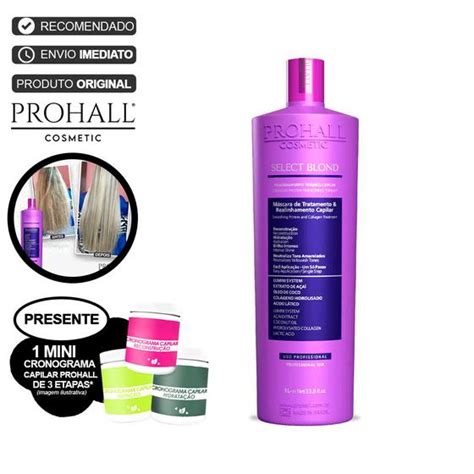 Progressiva Select Blond Para Loiras Prohall 1 Litro Ganhe 1 Mini