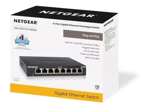 Switch Netgear Puertos Gigabit Ethernet Gs V Mercadolibre