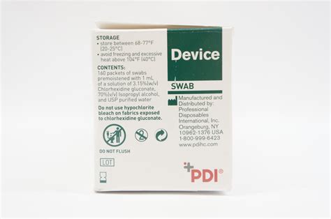 Pdi B123st Prevantics Antiseptic Device Swab X Box Of 20 Strips