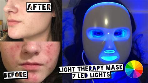 Testing Led Light Therapy Mask For Acne Project E Beauty Led Rejuvenation Mask Youtube