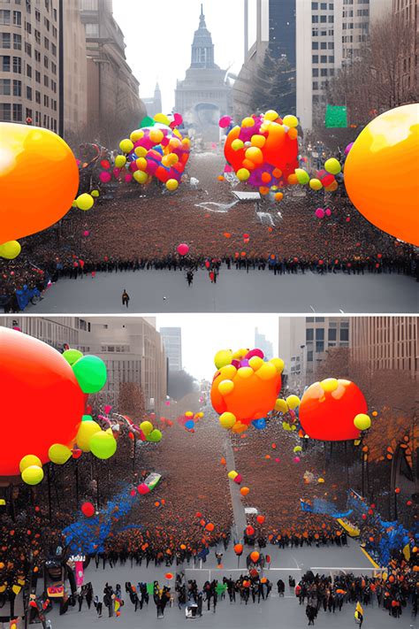 Thanksgiving Day Parade Giant Helium Balloons Character Floats Excited