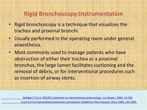 Rigid bronchoscopy