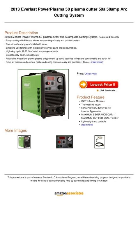 2013 Everlast Power Plasma 50 Plasma Cutter 50a 50amp Arc Cutting System