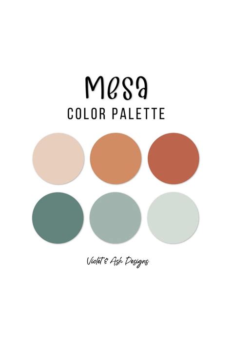 Mesa Procreate Palette Color Chart Photoshop Swatches Ipad Procreate Digital Download Muted