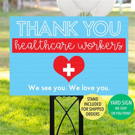 Thank You Healthcare Workers - Etsy