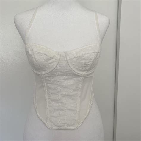 White Glassons Corset Top Size AU 6 US Small I Depop