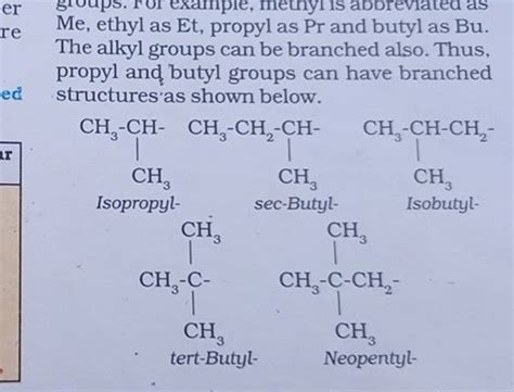 Me, ethyl as Et, propyl as Pr and butyl as Bu. The alkyl groups can be br..