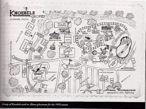 Knoebels Grove Vintage Map Pa Connection Knoebels Grove Best