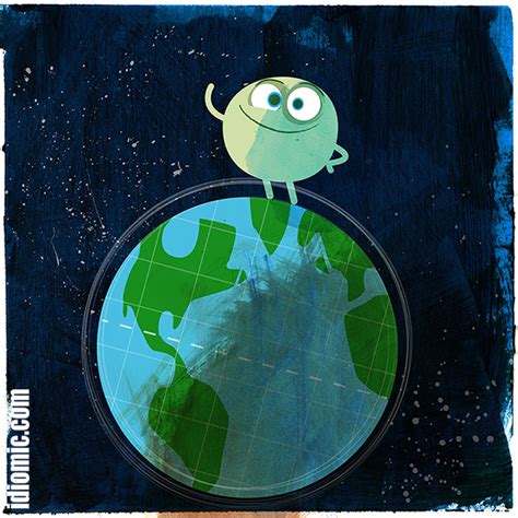 'On Top of the World' illustrated at Idiomic.com: definition, example, and origin