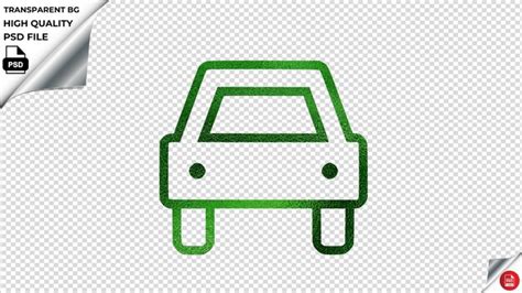 Premium PSD Sign Car Metalic Green Psd Transparent