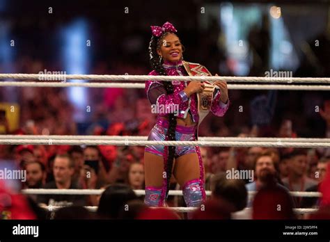 Cardiff Wales Uk 3rd Sep 2022 Bianca Belair Alexa Bliss And Asuka