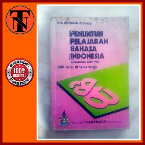 Jual Buku Pelajaran Jadul Penuntun Pelajaran Bahasa Indonesia Smp Kelas Iii Drs Abudullah