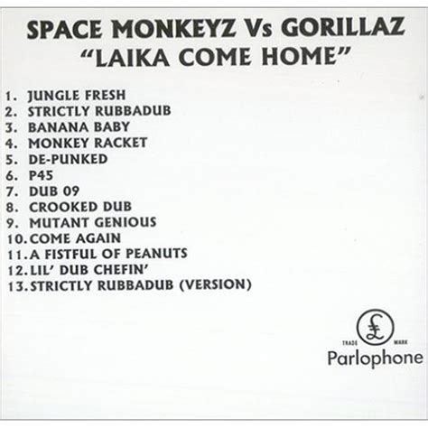 Gorillaz Laika Come Home Uk Cd R Acetate