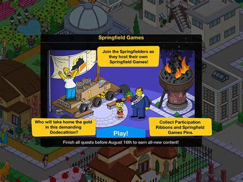 The Simpsons: Tapped Out Receives Springfield Games Event