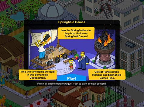 The Simpsons: Tapped Out Receives Springfield Games Event