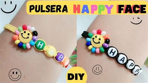 Como Hacer Pulsera De Hilo Con Carita Feliz😊en Macrame Facil Paso A