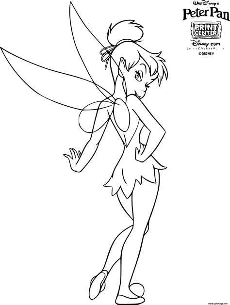 Coloriage Princesse Fee Clochette Dessin Peter Pan à imprimer