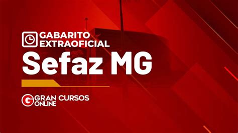 Concurso Sefaz MG Gabarito Extraoficial YouTube