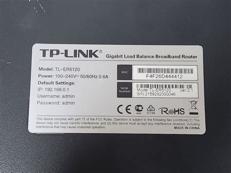 TP-Link TL-ER5120 Gigabit Load Balance Broadband Router, Computers ...