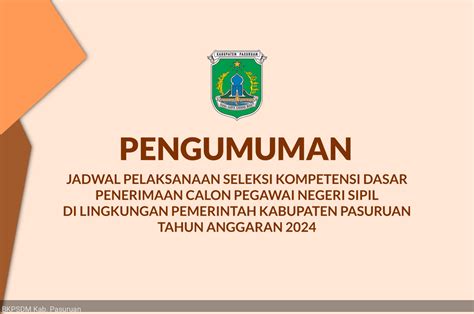 Penerimaan Calon Aparatur Sipil Negara Pppk Di Lingkungan Pemerintah Kabupaten Pasuruan Tahun