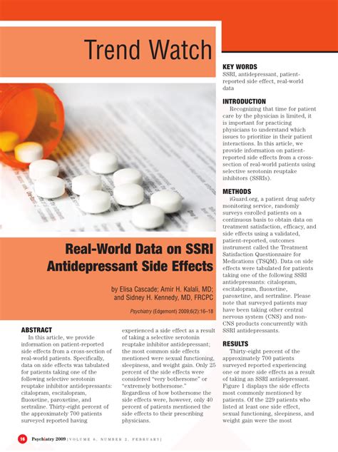 (PDF) Real-World Data on SSRI Antidepressant Side Effects