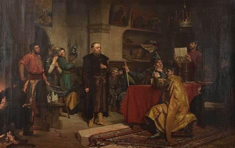 Міхаіл Глінскі перад баярскай радай. Масква. 1512 год. Мастак Антоні ...