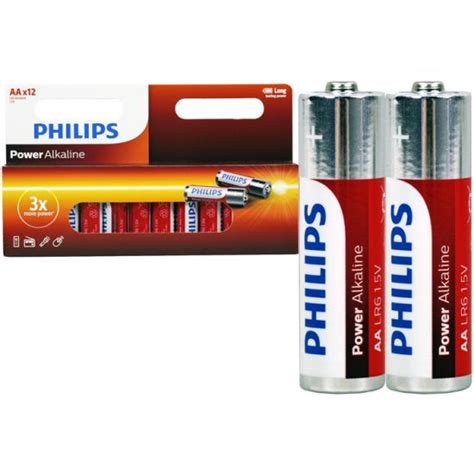 Philips Aa Alkaline Long Life Battery Pack Of 12