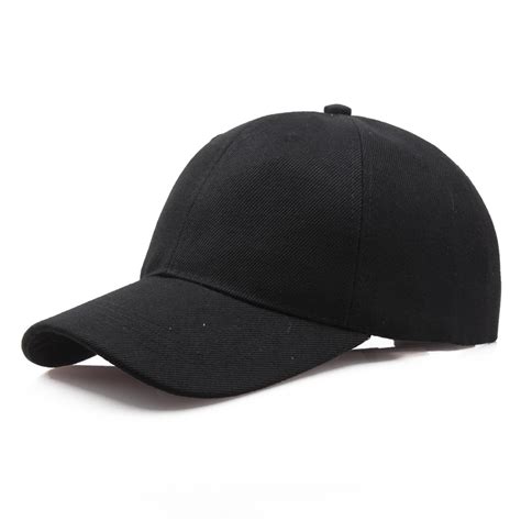 Black Cap Solid Color Baseball Cap Snapback Caps Casquette Hats Fitted