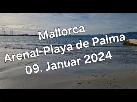 Arenal Playa De Palma Mallorca 09 Januar 2024 Spaziergang