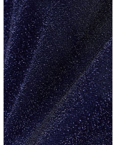 Os Ree Lumi Re Rose Appliqu D Metallic Bikini In Blue Lyst