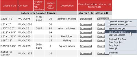 Free Open Document Label Templates