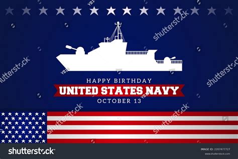 Happy Birthday United States Navy Vector Stock Vector Royalty Free