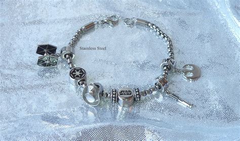 Star Wars Charm Bracelet Mm Stainless Steel Custom Made By Etsy