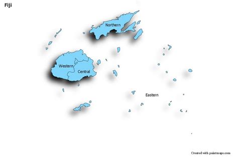 Sample Maps For Fiji Blue Shadowy Map County Map Map Maker