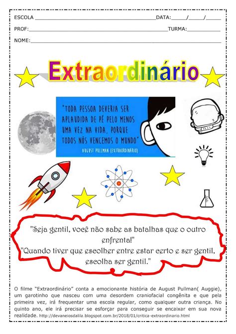 Projeto Extraordinário não julgue um menino pela cara Projeto