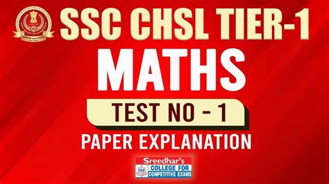 Ssc Chsl Tier Mock Test No Maths Practice Set With Questions