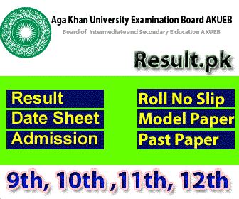 Inter Roll Number Slip Aga Khan University Examination Board Akueb