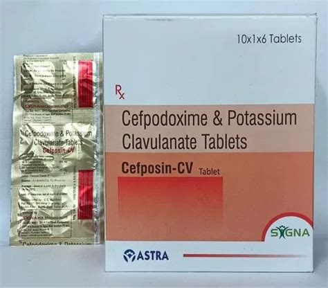 Cefpodoxime Proxetil Potassium Clavulanate Tablet Cefposin Cv 325 Mg At Rs 2850 Box In Mohali