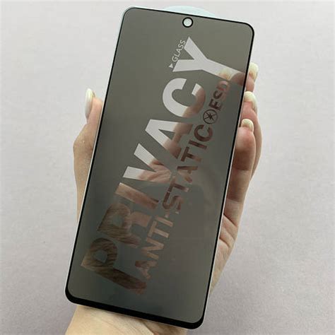 Защитное стекло для Samsung Galaxy A71 приватное антишпион стекло ...