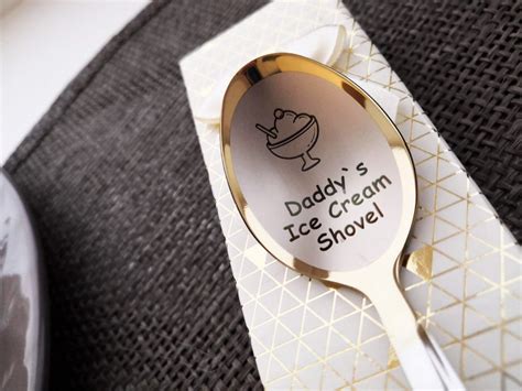 Ice Cream Spoon Dads Spoon Personalized T Engraved Etsy