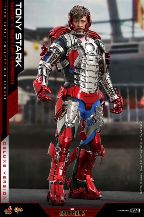 Hot Toys MMS600 鋼鐵人2東尼史塔克 馬克5 著裝版本Tony Stark Mark V Suit up Version 1 6 比例收藏級人偶 豪華版