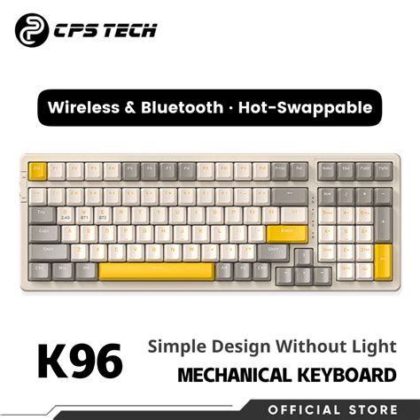 Cpstech K Wireless Bluetooth Mechanical Keyboard Hot Swappable Keys For Office Shopee